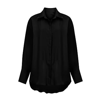 Womens Oversized Button Down Shirts Casual Long Sleeve